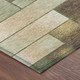 3' X 5' Olive Green And Green Geometric Washable Indoor Outdoor Area Rug