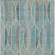 9' X 12' Teal Blue And Green Geometric Washable Indoor Outdoor Area Rug