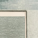 6' X 8' Blue And White Abstract Washable Area Rug With UV Protection