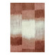 6' X 8' Red And White Abstract Washable Area Rug With UV Protection