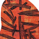 6' X 8' Red And White Abstract Washable Area Rug With UV Protection