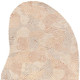 6' X 8' Tan And White Abstract Washable Area Rug With UV Protection