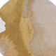 10' Gold And White Abstract Washable Round Rug With UV Protection