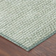 3' X 5' Green And Blue Striped Washable Indoor Outdoor Area Rug