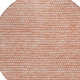 8' Orange And Salmon Round Striped Washable Indoor Outdoor Area Rug