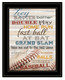 Hey Batter Batter 2 Black Framed Print Wall Art