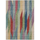9' X 12' Blue And Gray Striped Washable Indoor Outdoor Area Rug