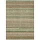 9' X 12' Copper And Orange Striped Washable Indoor Outdoor Area Rug