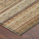 10' X 14' Orange And Copper Striped Washable Indoor Outdoor Area Rug