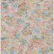9' X 12' Pink And Tan Floral Washable Indoor Outdoor Area Rug