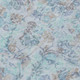 8' X 10' Teal Blue And Silver Floral Washable Indoor Outdoor Area Rug