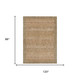 8' X 10' Coral And Orange Tribal Washable Indoor Outdoor Area Rug