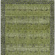 8' X 10' Olive Green And Green Tribal Washable Indoor Outdoor Area Rug