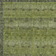 9' X 12' Olive Green And Green Tribal Washable Indoor Outdoor Area Rug