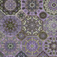 10' X 14' Purple And Graphite Patchwork Washable Indoor Outdoor Area Rug