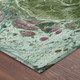 3' X 5' Green And Fern Green Abstract Washable Indoor Outdoor Area Rug