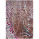 10' X 14' Orange And Blush Abstract Washable Indoor Outdoor Area Rug