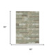 5' X 8' Olive Green And Green Geometric Washable Indoor Outdoor Area Rug