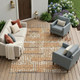 10' X 14' Orange And Silver Geometric Washable Indoor Outdoor Area Rug