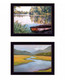 Set Of Two Serene Water 3 Black Framed Print Wall Art