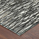 9' X 12' Black And Gray Abstract Washable Indoor Outdoor Area Rug