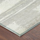 8' Ivory And Silver Round Geometric Washable Indoor Outdoor Area Rug
