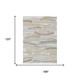 10' X 14' Ivory And Silver Striped Washable Indoor Outdoor Area Rug