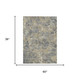 3' X 5' Gray And Khaki Abstract Washable Indoor Outdoor Area Rug
