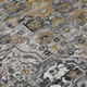 5' X 8' Black And Gray Floral Medallion Washable Indoor Outdoor Area Rug