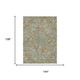 9' X 12' Green And Brown Floral Medallion Washable Indoor Outdoor Area Rug