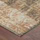 10' X 14' Copper And Orange Abstract Washable Indoor Outdoor Area Rug