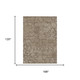 10' X 14' Beige And Brown Floral Washable Indoor Outdoor Area Rug