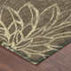 8' Chocolate And Brown Round Floral Washable Indoor Outdoor Area Rug