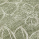 10' X 14' Olive Green And Green Floral Washable Indoor Outdoor Area Rug