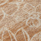 3' X 5' Orange And Rust Floral Washable Indoor Outdoor Area Rug