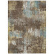 10' X 14' Brown And Coffee Abstract Washable Indoor Outdoor Area Rug