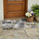 3' X 5' Gray And Graphite Abstract Washable Indoor Outdoor Area Rug