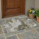 3' X 5' Granite Gray And Gray Abstract Washable Indoor Outdoor Area Rug