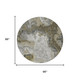 8' Granite Gray And Gray Round Abstract Washable Indoor Outdoor Area Rug