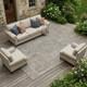 9' X 12' Brown And Silver Oriental Washable Indoor Outdoor Area Rug