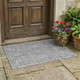 3' X 5' Silver And Gray Oriental Washable Indoor Outdoor Area Rug