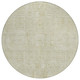 8' Wheat And Gold Round Oriental Washable Indoor Outdoor Area Rug