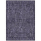 10' X 14' Eggplant And Purple Oriental Washable Indoor Outdoor Area Rug