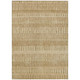 9' X 12' Copper And Orange Striped Washable Indoor Outdoor Area Rug