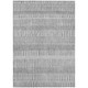 8' X 10' Silver And Gray Striped Washable Indoor Outdoor Area Rug