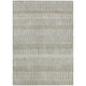 8' X 10' Taupe And Brown Striped Washable Indoor Outdoor Area Rug