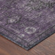 9' X 12' Plum And Purple Oriental Washable Indoor Outdoor Area Rug