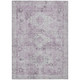 3' X 5' Lilac And Purple Oriental Washable Indoor Outdoor Area Rug