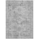 8' X 10' Silver And Gray Oriental Washable Indoor Outdoor Area Rug