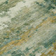 8' Green And Brown Round Abstract Washable Indoor Outdoor Area Rug